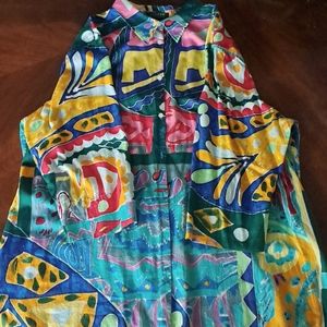 Ralph Lauren (3X) Multi-colored button down